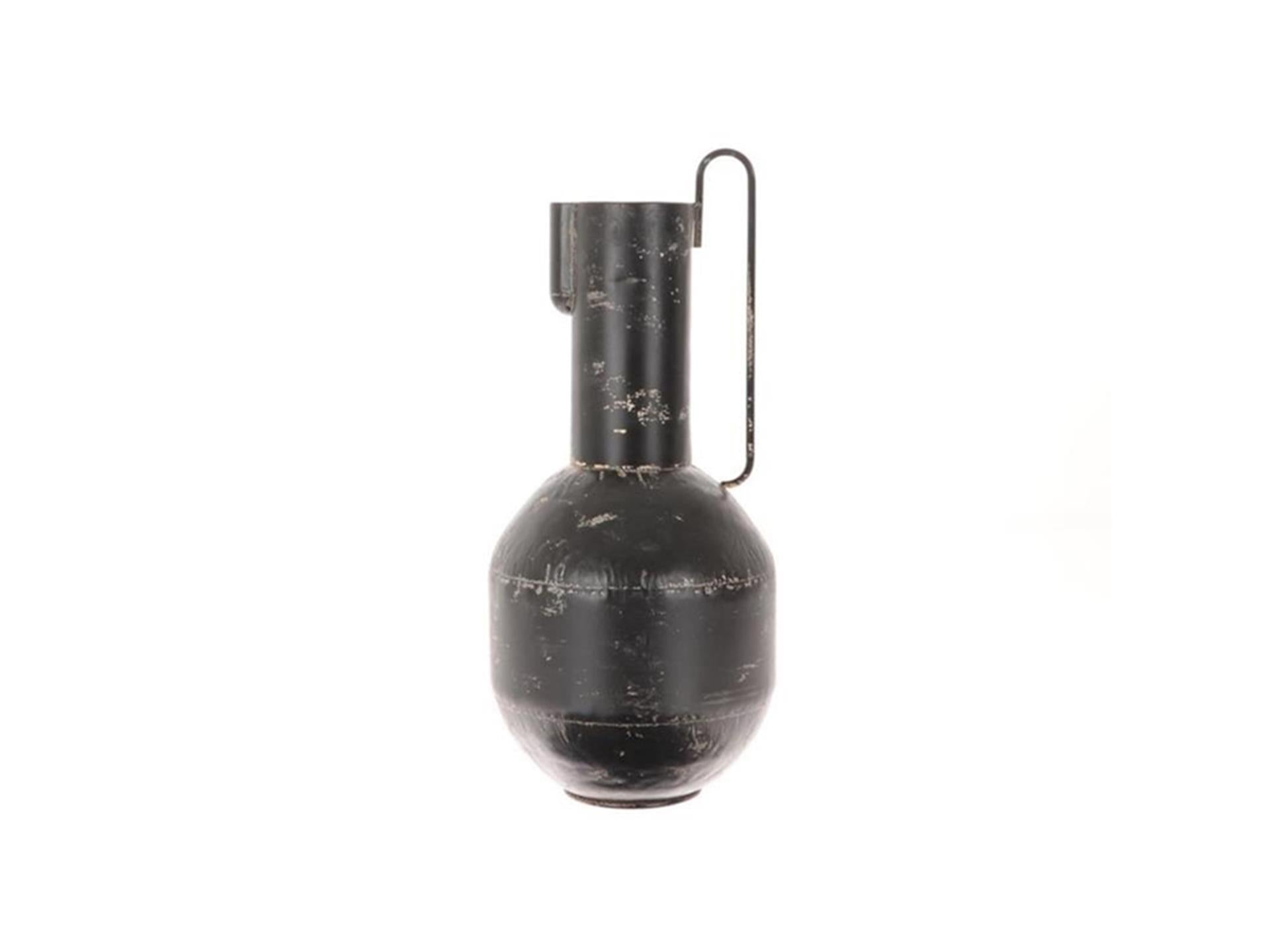 Hbx natürliche lebende Vase aus Metall mit Griff ø23xh50cm antik