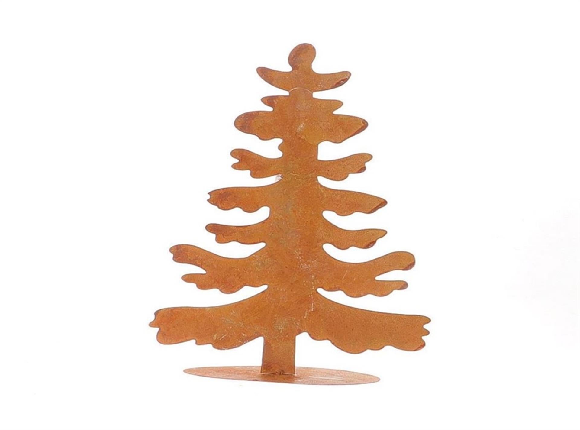 HBx natürliche lebende Statue Weihnachtsbaum Metall Rost H30cm