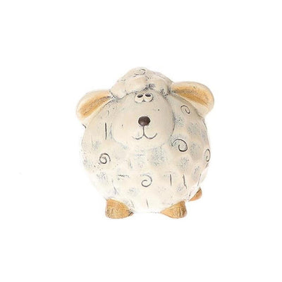 Hbx Natural Living Deco Schaf Bolli 8,5x8,5xh9,5cm weiß