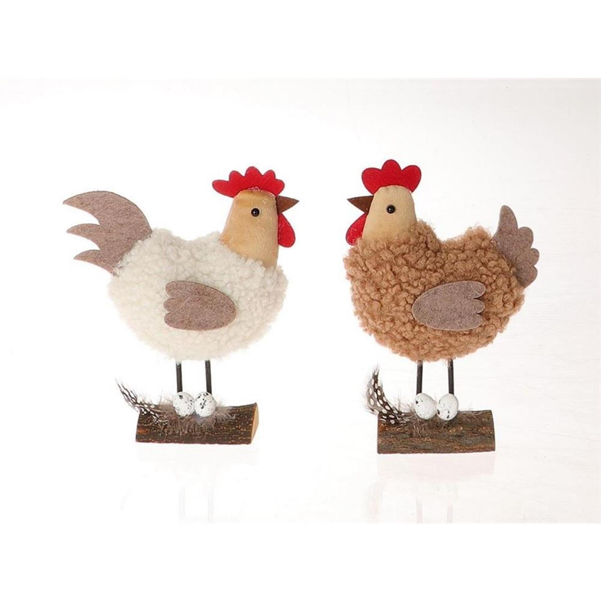 Hbx Natural Living Deko Huhn Kinnom 11,5x7xh9,5cm