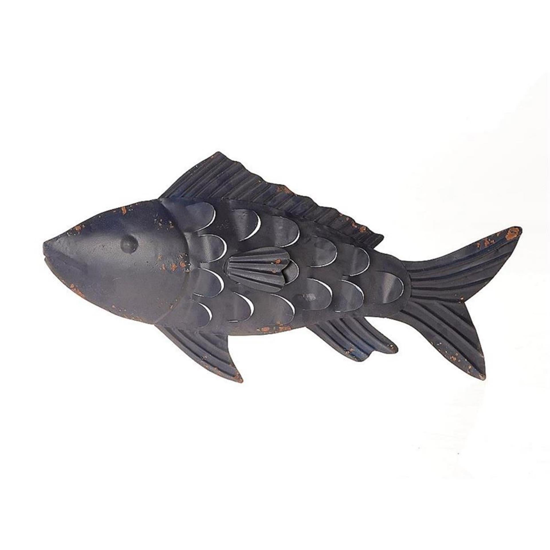 Hbx natürliche lebende Wanddeko Fisch Atlantik 71x5xh34cm blau