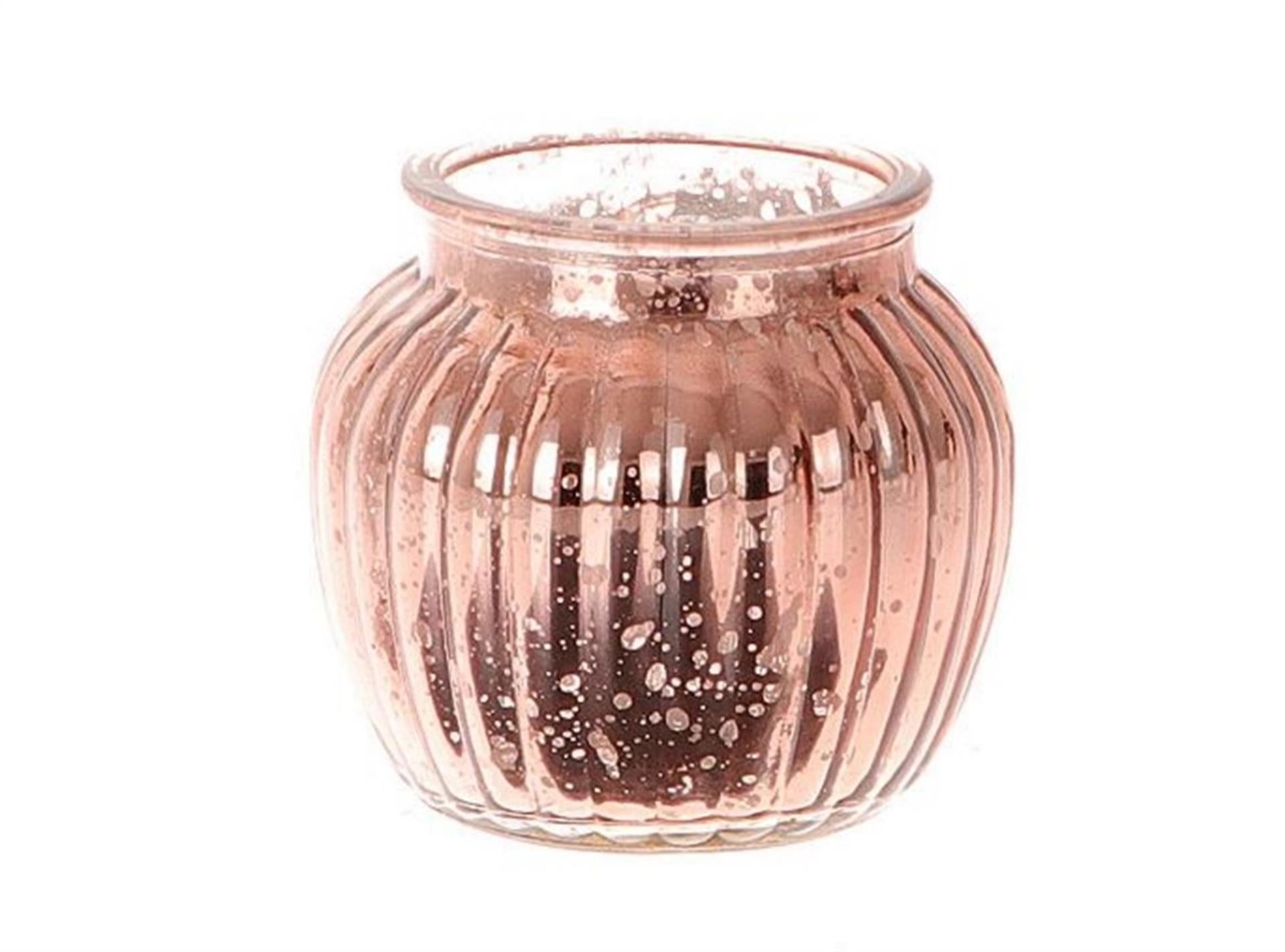 Hbx natürliche Wohnvase Novy ø11xh10cm Roségold