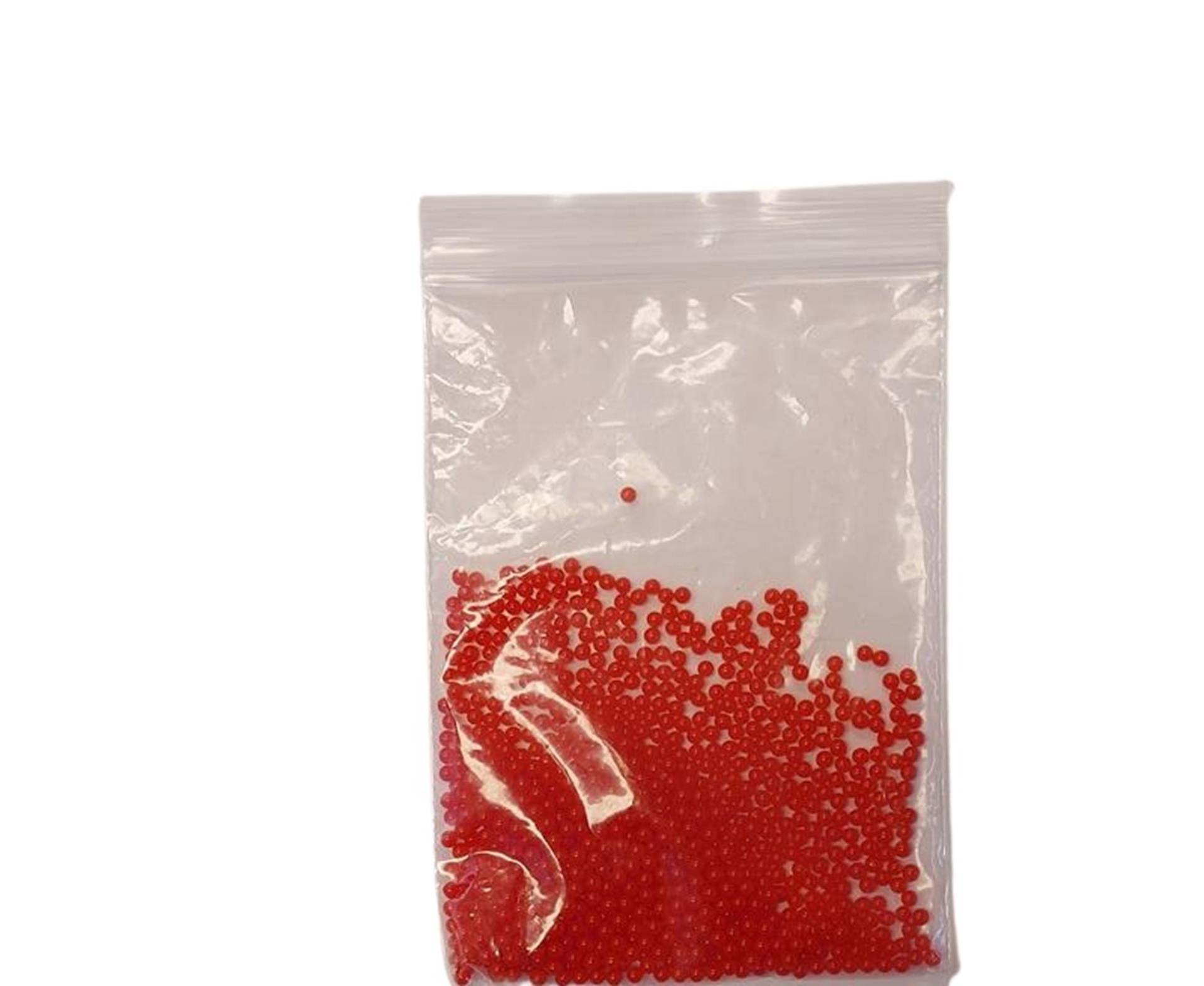 HBx natürliche lebende Wasserperlen, rot, Beutel mit 15 g