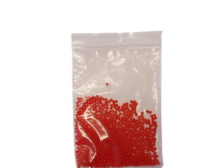 HBx natürliche lebende Wasserperlen, rot, Beutel mit 15 g