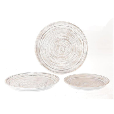 HBx Natural Living Schüssel-Set, 3-teilig, weiß gewaschen, 33–40–45 cm