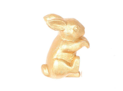 HBx Natural Living Blumentopf-Aufhänger, Hase, goldfarben