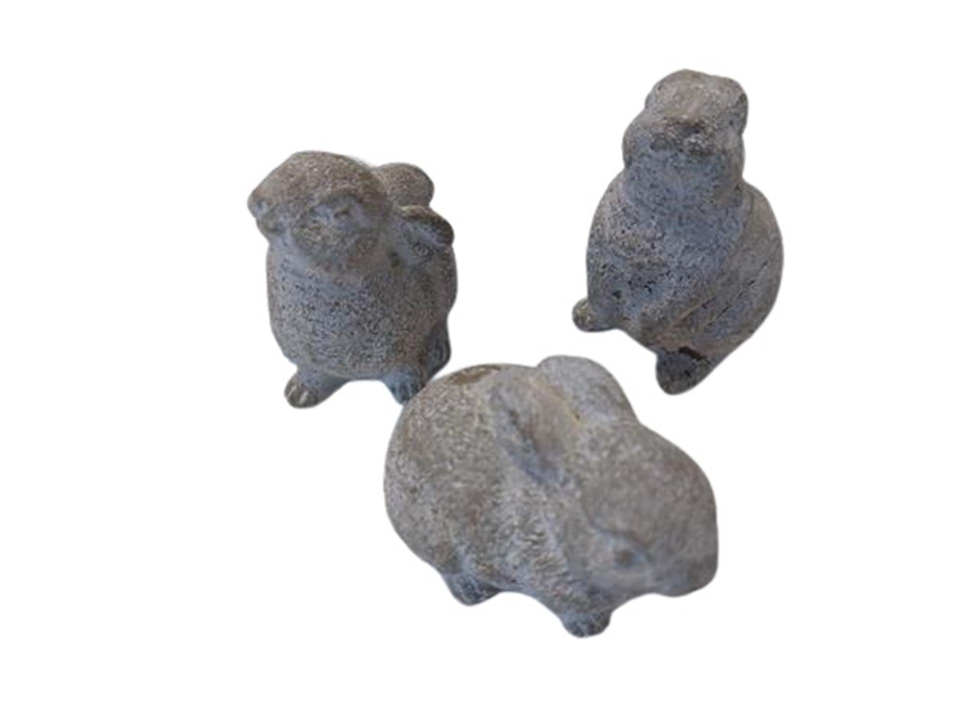 Hbx natürliche lebende Statue Kaninchen grau h9cm Beton