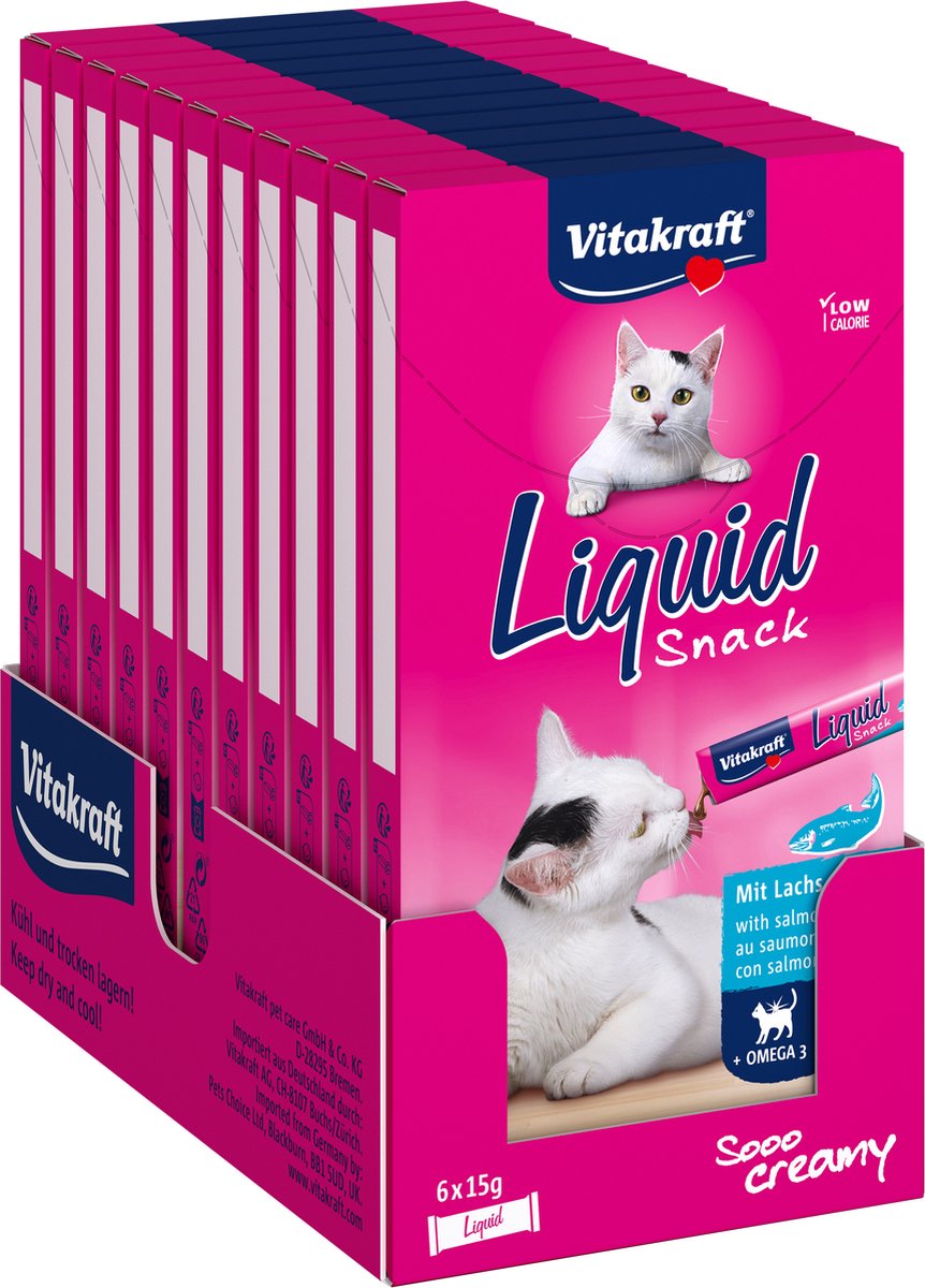 Vitakraft Cat Flüssige Snack Zalm Omega
