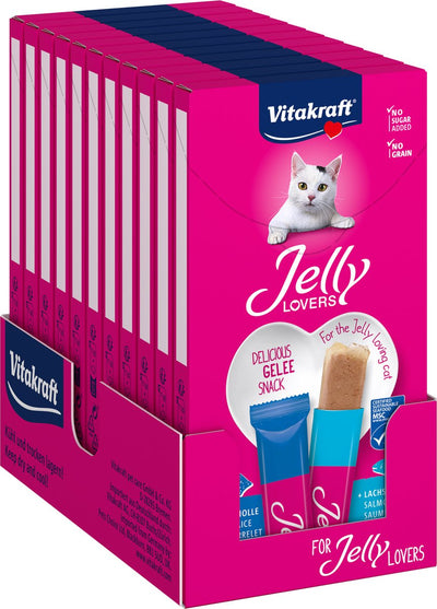 Vitakraft Gelee-Liebhaber Lachs und Scholle – 11x6 Stück (66 Stück) – 66x15 Gramm