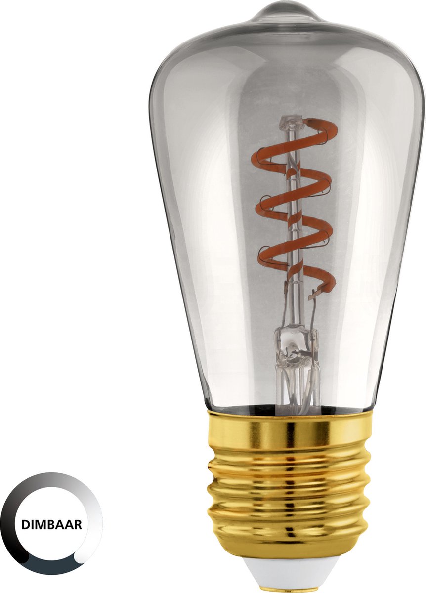 Eglo LED-Lampe - E27 - ø 4,8 cm - st48 - Rauch - 2000k - dimmbar