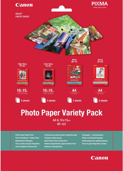 Canon - Fotopapier - Sortenpackung - 10 x 15 cm und A4 - 20 Blatt