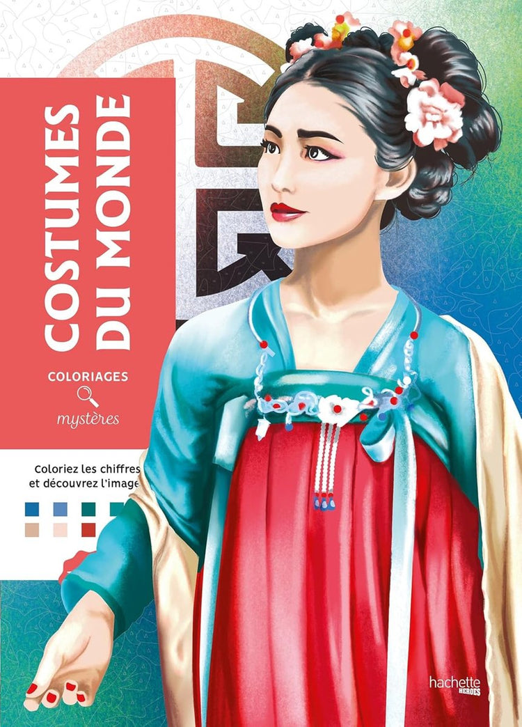Hachette Heroes Coloriages Mystères Costumes du Monde – Malbuch für Erwachsene und Kinder