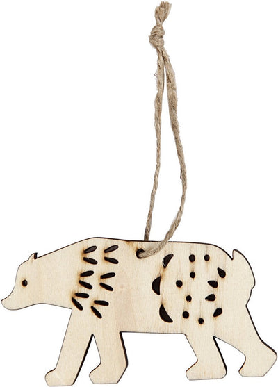 Creativ Company Ornament, Eisbär, H: 4,5 cm, T: 0,5 cm, B: 7,5 cm, 4 Stück 1 Box