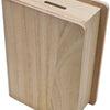 Playwood Sparschwein aus Holz in Buchform, Paulownia