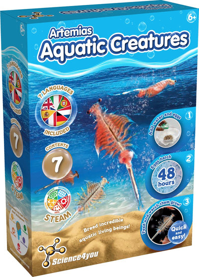 Science 4 You Science4You Artemias Wasserlebewesen – Züchten Sie Ihre eigenen Triops – Experimentierset – Lernspielzeug ab 6 Jahren