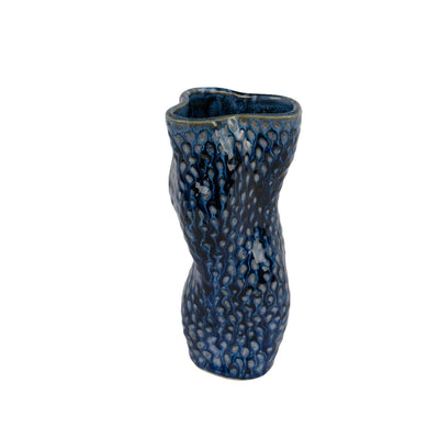 Decoris Vase Porzellan h20cm blau