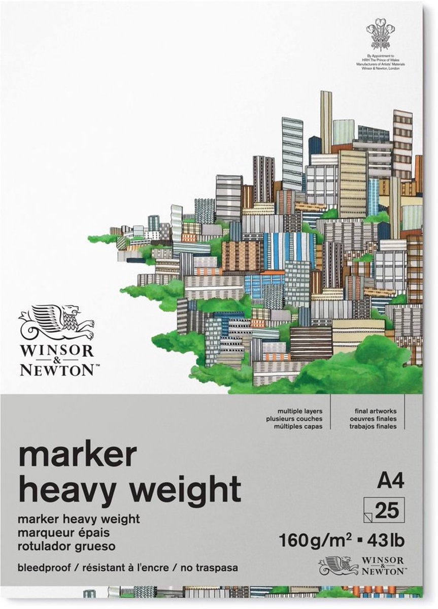 Winsor Newton Markerpapier, auslaufsicher, extra schwer, A4