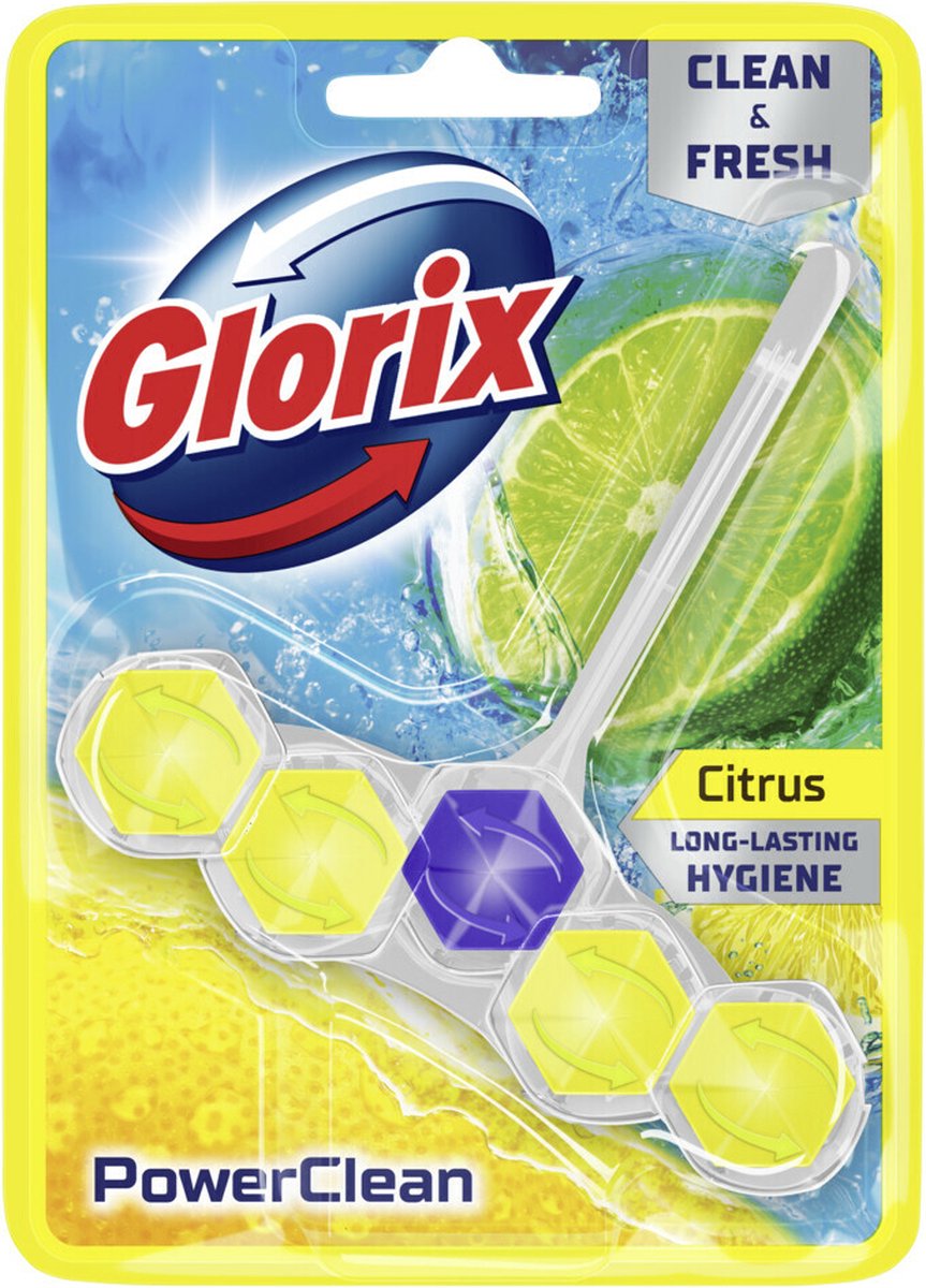 Glorix Toilettenblock Power Clean Zitrone -