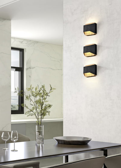 Trio Arino - Wandleuchte - Schwarz matt - inkl. 1x SMD 4,3 W - Osram Leuchtmittel - Beleuchtung nach oben und unten - dimmbar mit Schalter - Wandmontage - Leuchtmittel nicht austauschbar