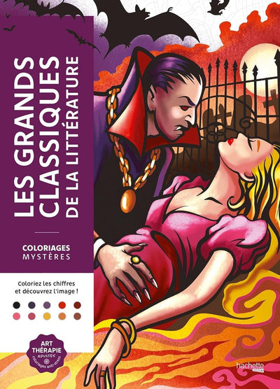 Hachette Coloriages Mystères Les Grands Classiques de la Littérature – Malbuch nach Zahlen für Erwachsene –