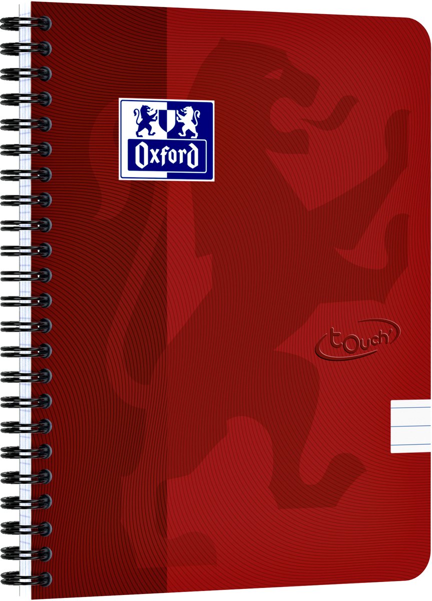 Oxford Touch – Schreibblock – A5 – liniert – 140 Seiten – 90 g – Softcover – Rot