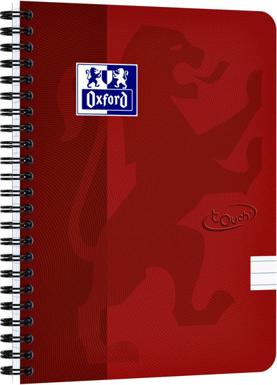Oxford Touch – Schreibblock – A5 – liniert – 140 Seiten – 90 g – Softcover – Rot