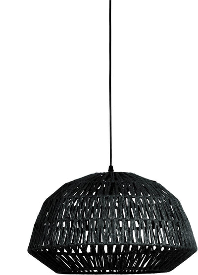 Woood Kace Hängelampe – Jute – Schwarz – 26 x 45 x 45 cm