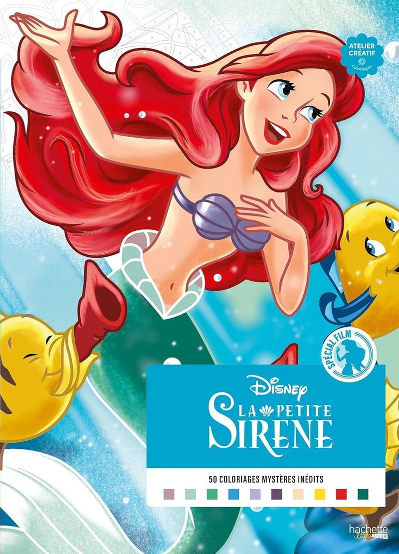 Hachette Heroes 50 Coloriages Mystères Inédits – Disney La Petite Sirene – Malen nach Zahlen – Hachette – Malbuch für Erwachsene und Kinder