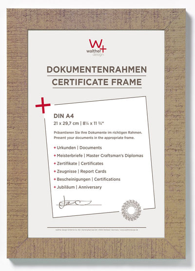 Walther Home - Holzrahmen - Fotogröße 21x29,7 cm (Din A4) - Beigebraun