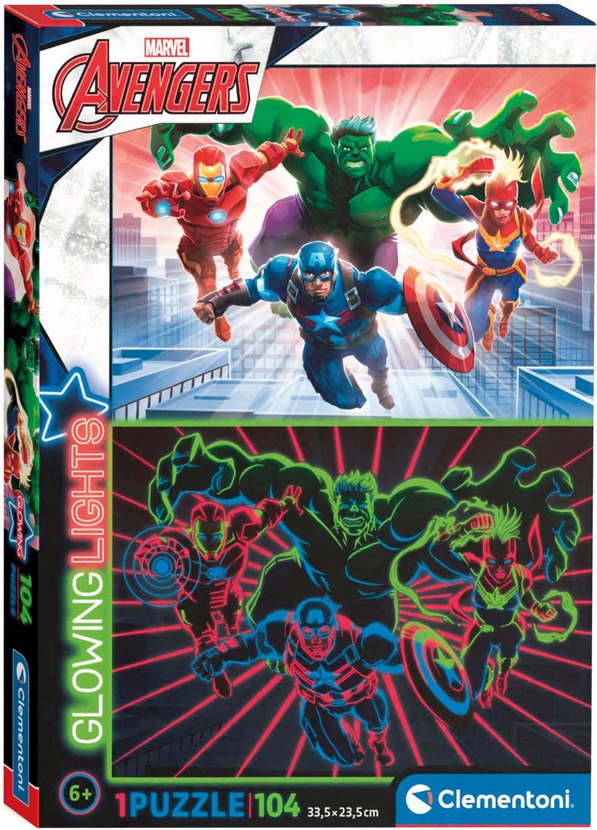 Clementoni glüht in den dunklen Puzzle Avengers, 104st.