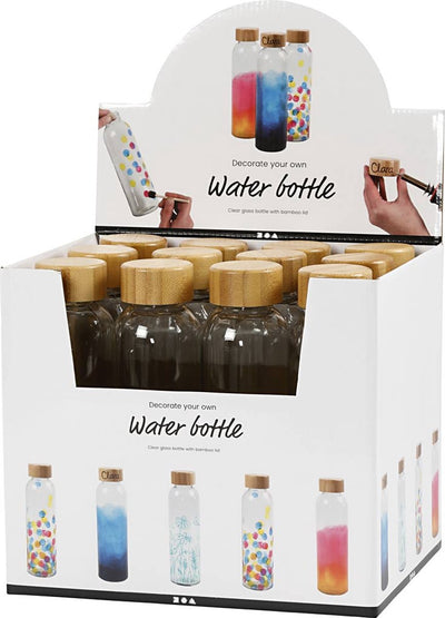 Creativ Company Trinkflasche, H: 22 cm, T 6,7 cm, 500 ml, 12 Stück 1 Box
