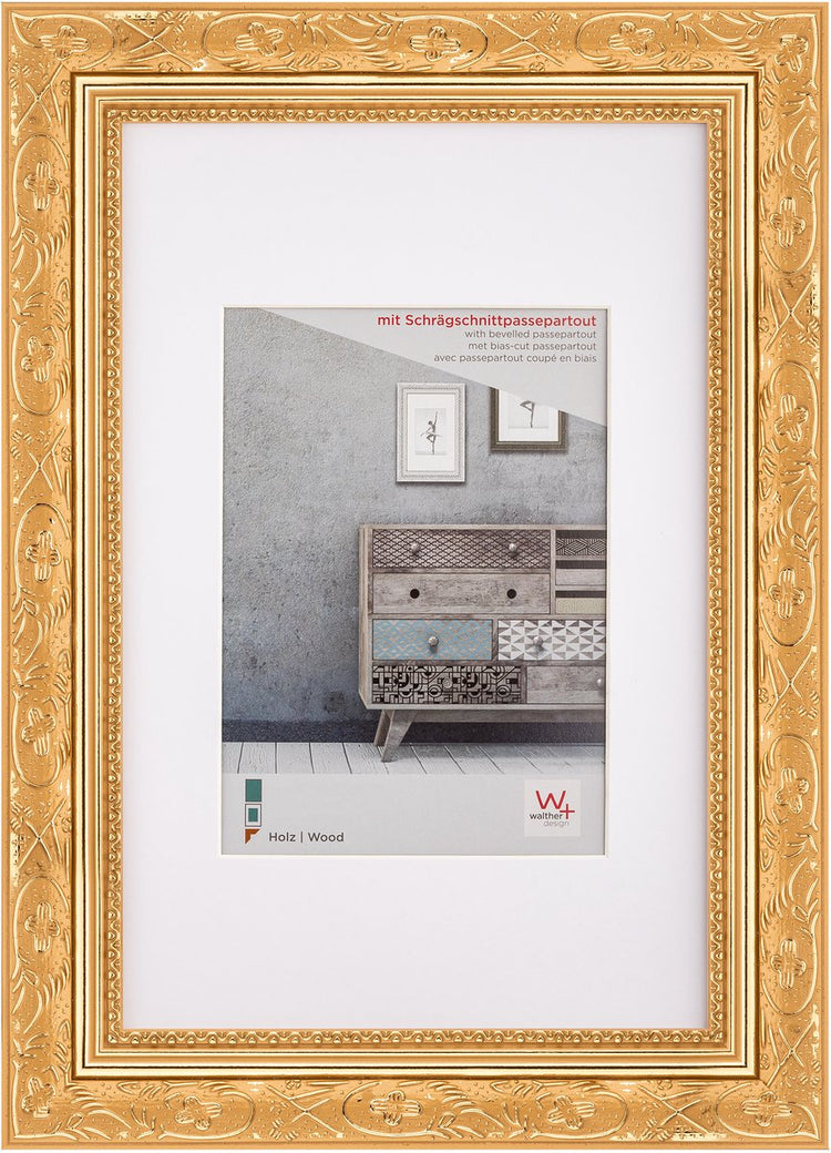 Walther Barock - Holzrahmen - Fotogröße 30x40 cm - Gold