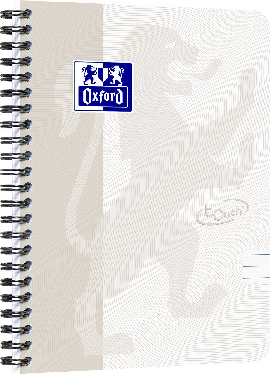 Oxford Touch - Schreibblock - A5 - liniert - 140 Seiten - 90g - Softcover - Hellgrau