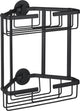 Differnz-Drahtkorb – 2-lagiges Dreieck – ohne Bohren – Aluminium – 28 x 13 x 30 cm – schwarz
