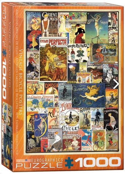 Eurographics – Vintage-Fahrradposter [Vintage-Fahrradposter] – 1000 Teile 48×68 cm (B×H) – Puzzle