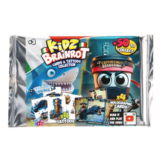 Kidz Brainrot holografische Karten + Tattoos | 15 Stück