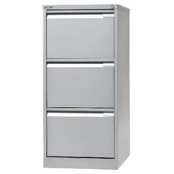 Hängeregistraturkommode Bisley 47 x 62,2 x 101,6 cm Traggewicht 35 Karat Silbergrau 3 Schubladen