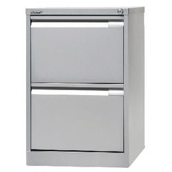 Hängeregistraturkommode Bisley 47x62,2x71cm 35kg silbergrau 2 Schubladen