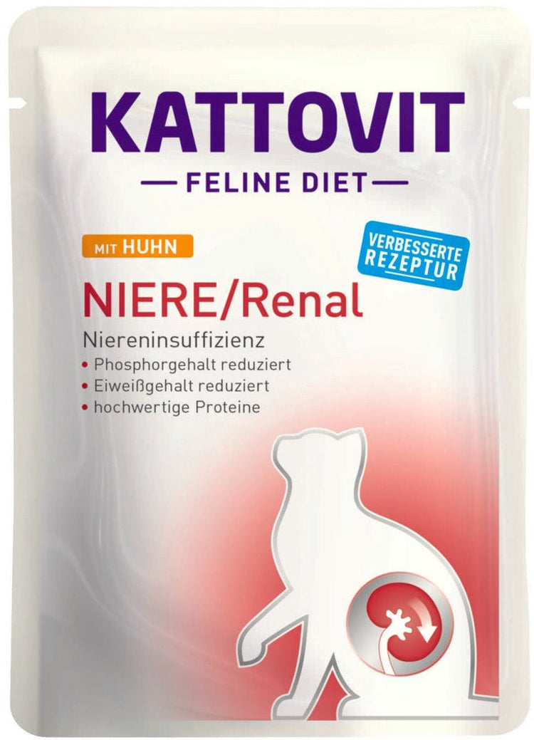 Kattovit - Katzendiätbeutel Niere Nieren 24x85g - Huhn