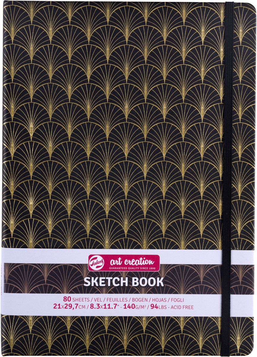 Talens Art Creation Skizzenbuch Art Deco | 21 x 29,7 cm, 140 g, 80 Blatt
