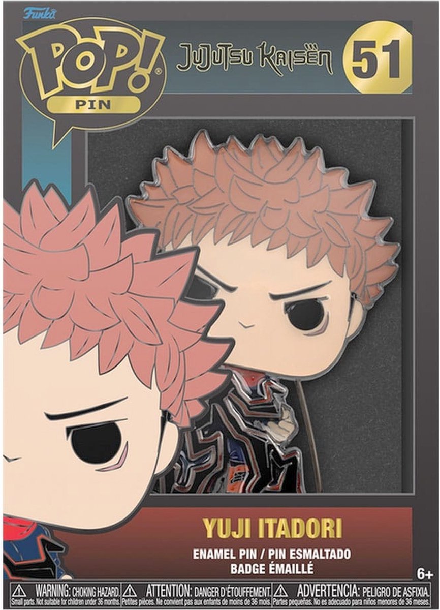 Funko Pin Jujutsu Kaisen – Pop! Emaille-Anstecknadel „Yuji Itadori“, 10 cm, mehrfarbig