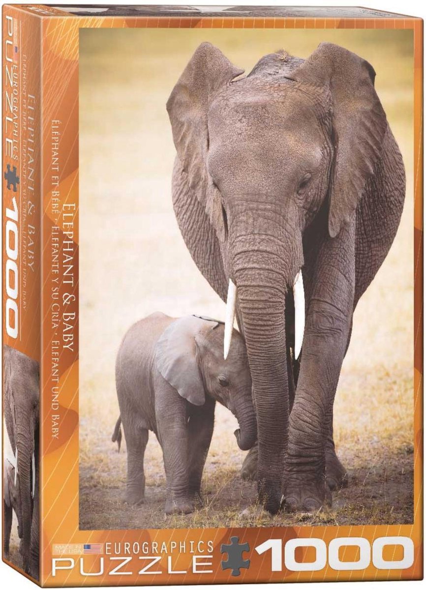 Eurographics - Elefantenbaby [Elefantenbaby] - 1000 Teile 48×68cm (B×H) – Puzzle