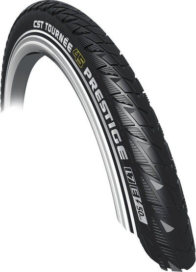Out Tire CST Tournée Prestige 28 x 2,00 50-622 mm - schwarz mit Reflexion