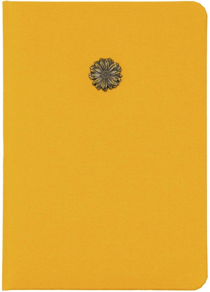 Eccolo Notizbuch – ätherisches gelbes Gänseblümchen – Linie – ca. 13x18cm - ec-d317f