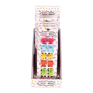 Glückliche Liebe Haarclips Display 18 Stücke