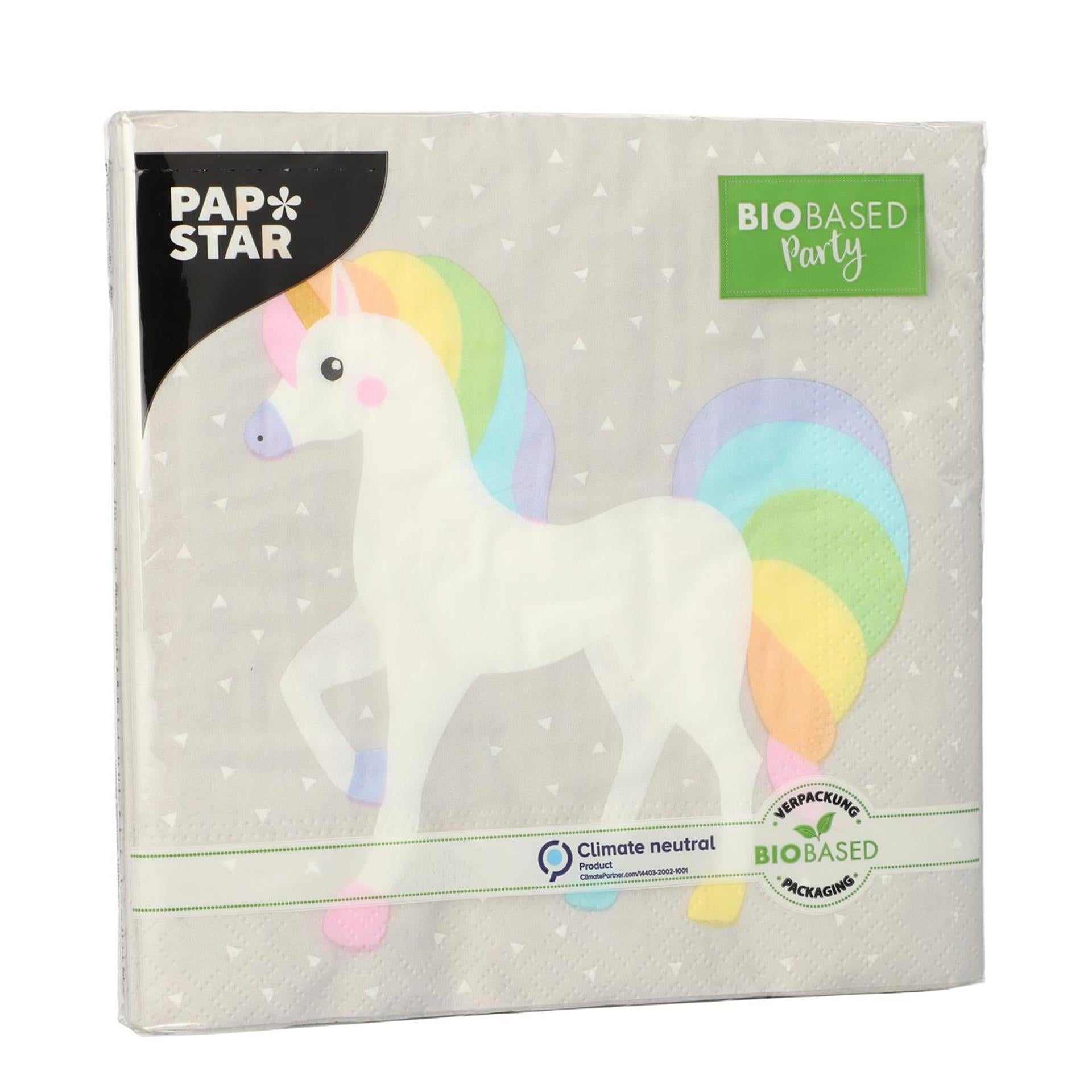 Papstar Servietten Einhorn 3-lagig 33x33cm