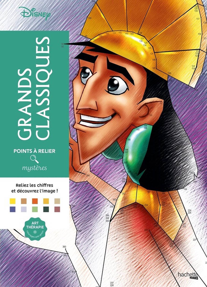 Hachette-Helden Disney Grands Classiques Disney Point a Rèlier – Punkt-zu-Punkt-Malbuch – Malbuch für Erwachsene – Hachette