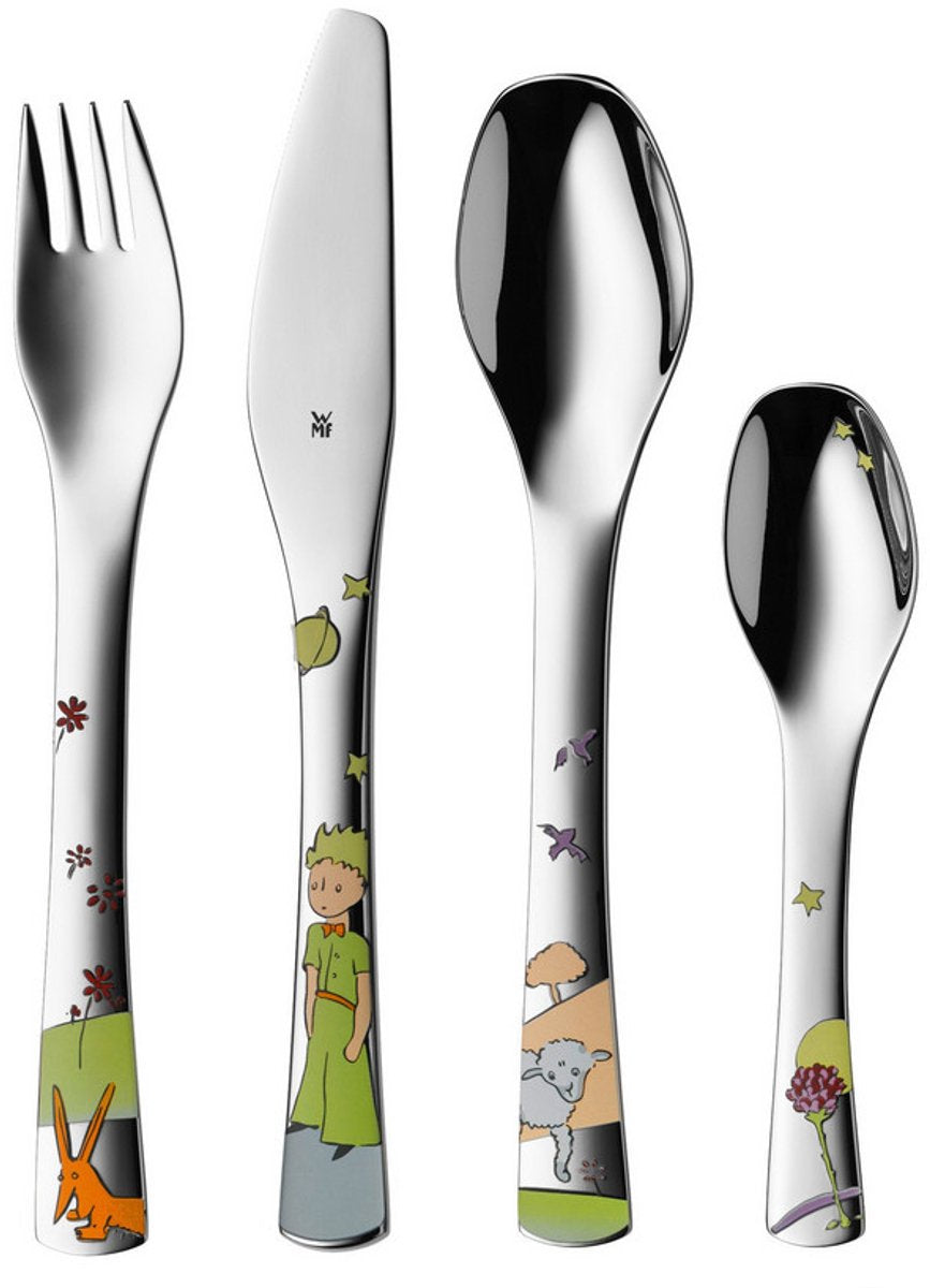 WMF Kids Le Petit Prince – Kinderbesteck-Set – 4-teilig – Edelstahl – spülmaschinenfest – ergonomisches Design
