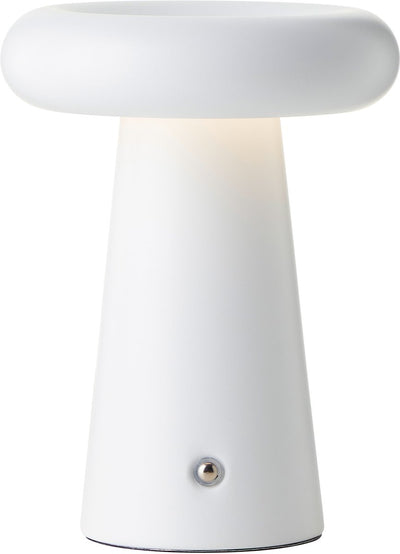 Brilliant AG Brilliant Muffin - Tischleuchte für den Außenbereich - LED 6 W - ø 14 cm - 400 lm - 3000 K - 3-stufig dimmbar - USB wiederaufladbar - IP44 - Weiß