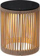 Lucide Pingi – wiederaufladbare Stehleuchte für drinnen und draußen – wiederaufladbarer Akku – ø 33,5 cm – LED 3 Stufen dimmbar – 1 x 3 W 3000 K – IP44 – Taupe – Japandi